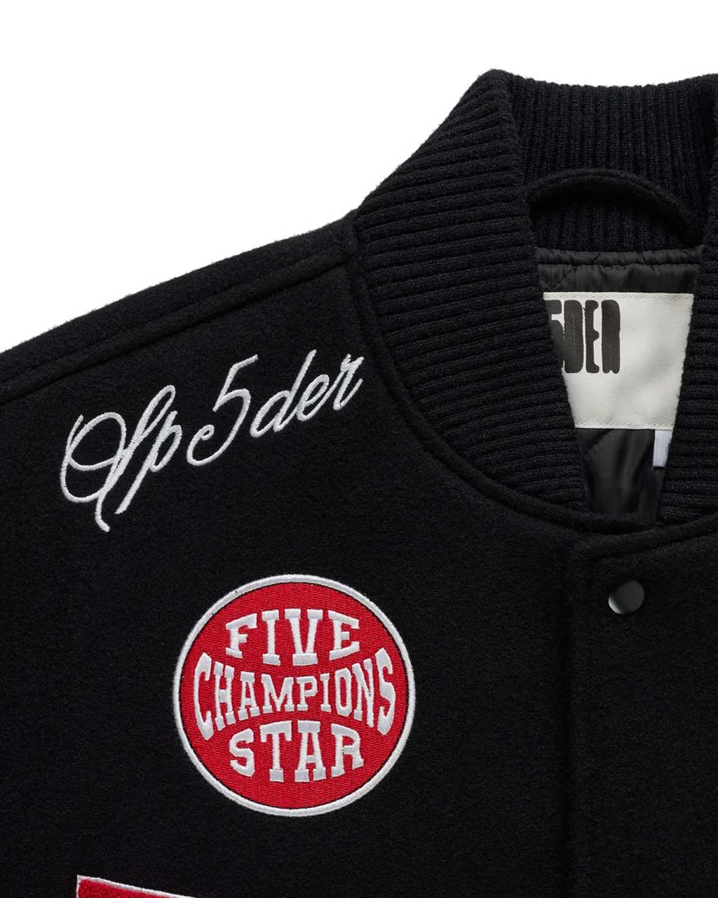 Sp5der District Cuntry Varsity Jacket Black