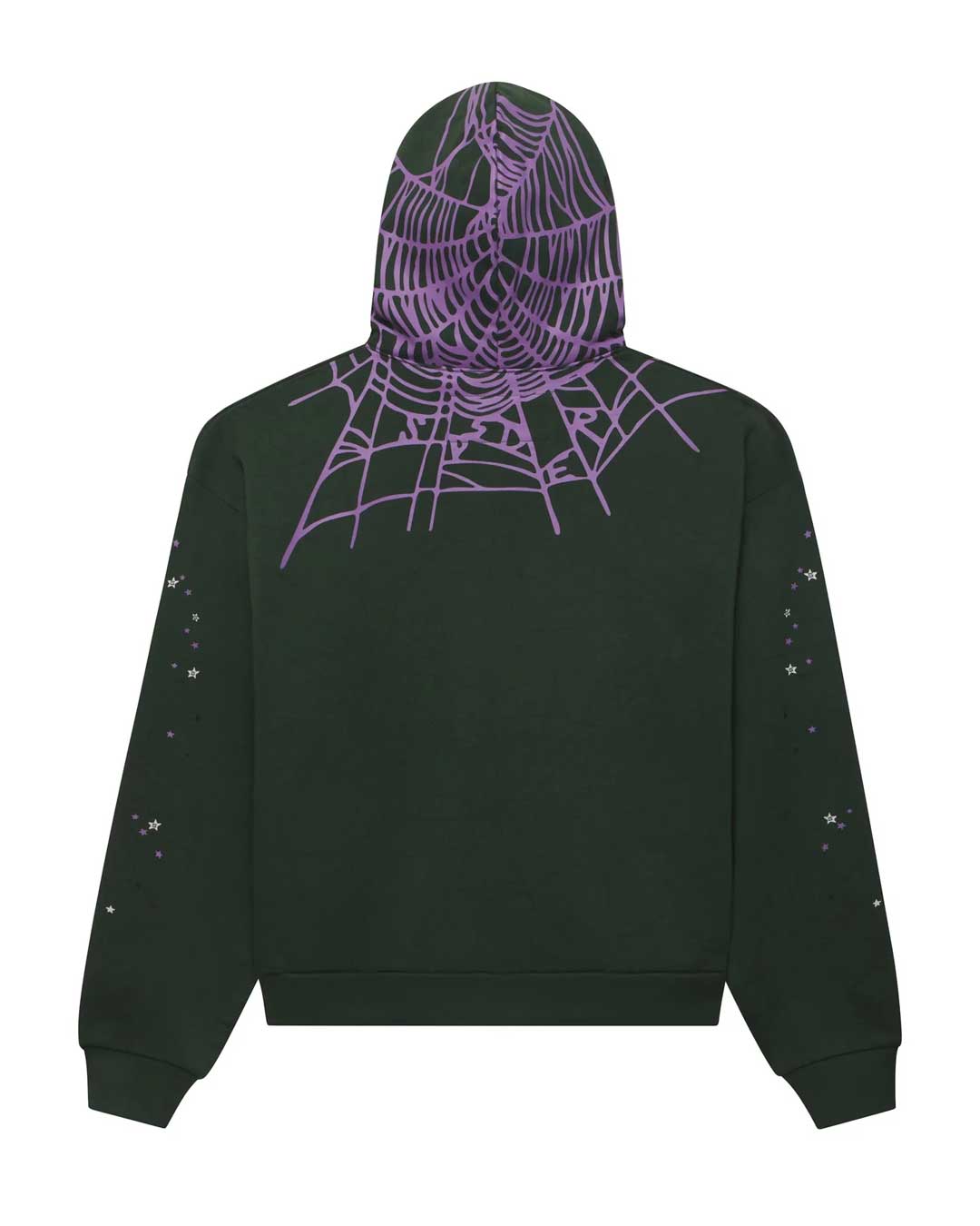 Sp5der Heavy Web Hoodie Dark Green