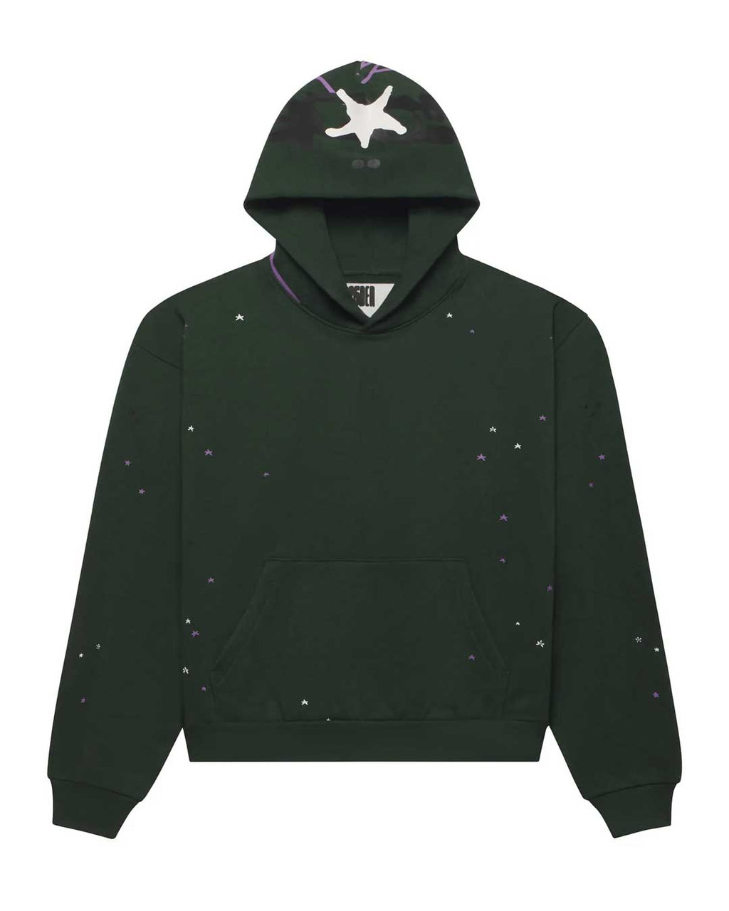 Sp5der Heavy Web Hoodie Dark Green