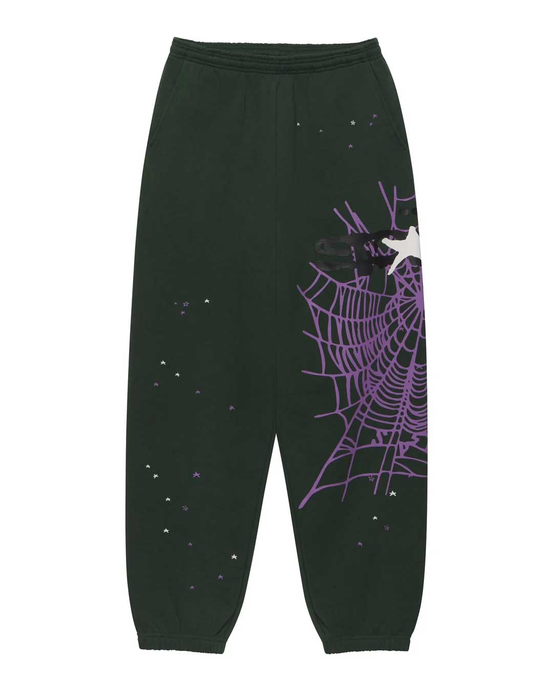 Sp5der Heavy Web Sweatpants Dark Green