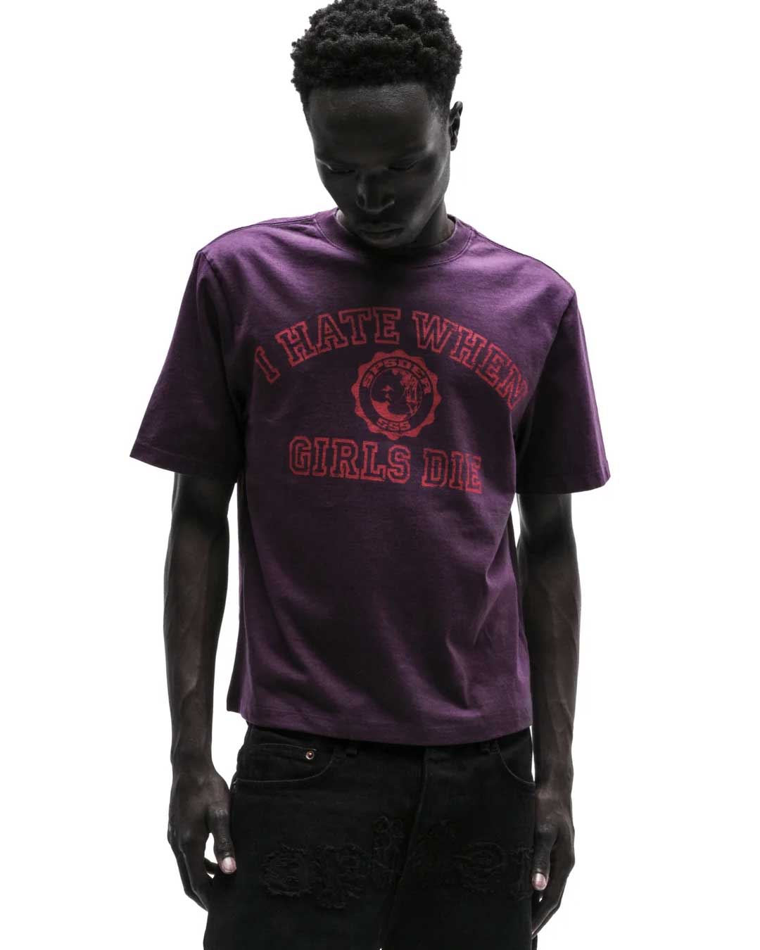 Sp5der I H8 When Girls Die Tee Cardinal