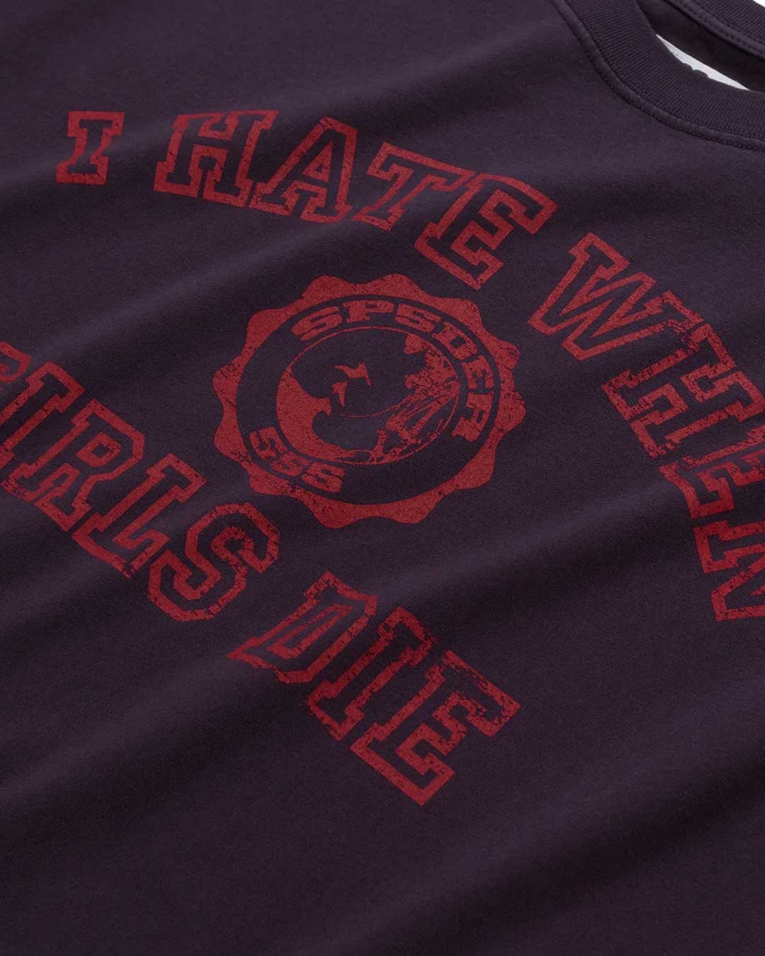 Sp5der I H8 When Girls Die Tee Cardinal