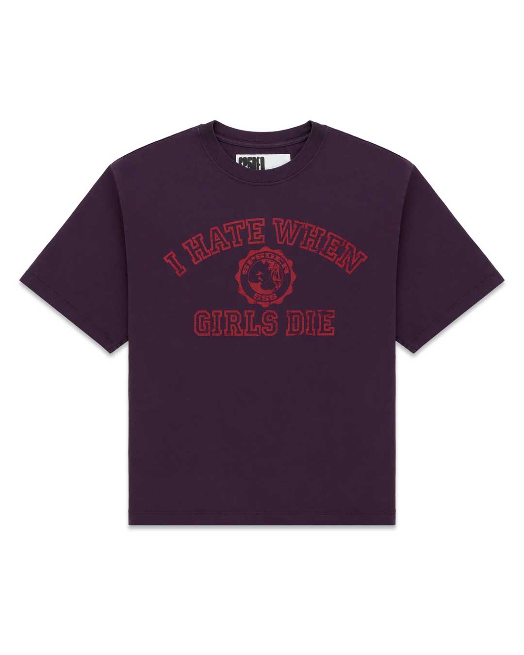 Sp5der I H8 When Girls Die Tee Cardinal