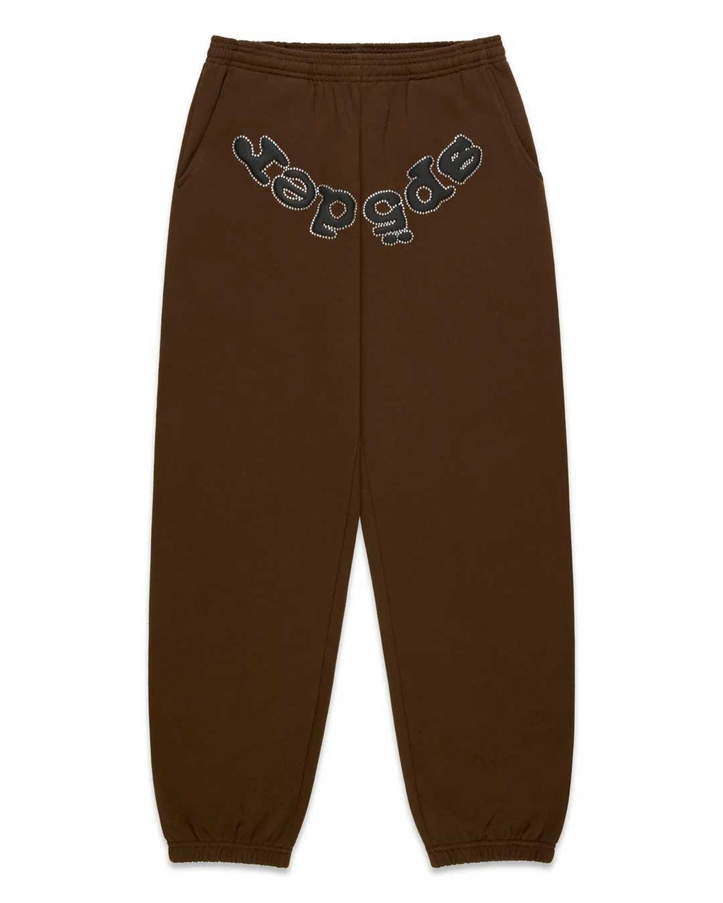 Sp5der OG Web Rhinestone Sweatpants Brown