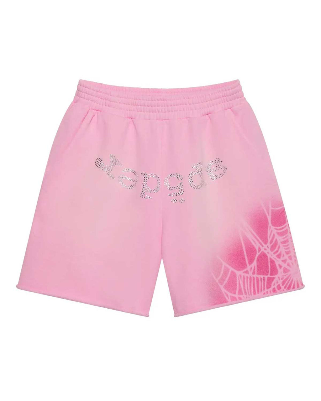Sp5der OG Web V2 Spray Sweatshorts Light Pink