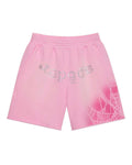 Sp5der OG Web V2 Spray Sweatshorts Light Pink