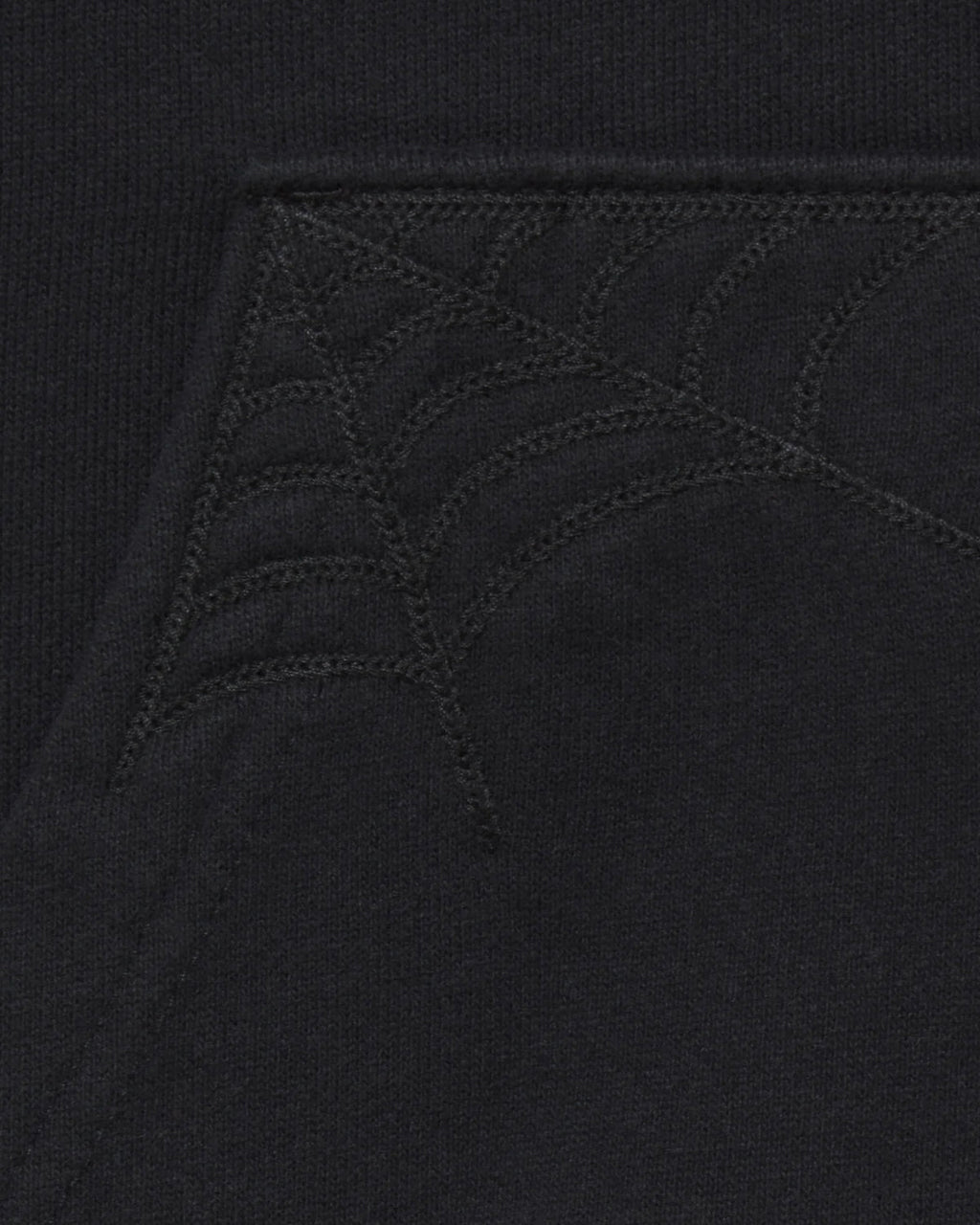 Sp5der Overprint Zip Up Hoodie Onyx