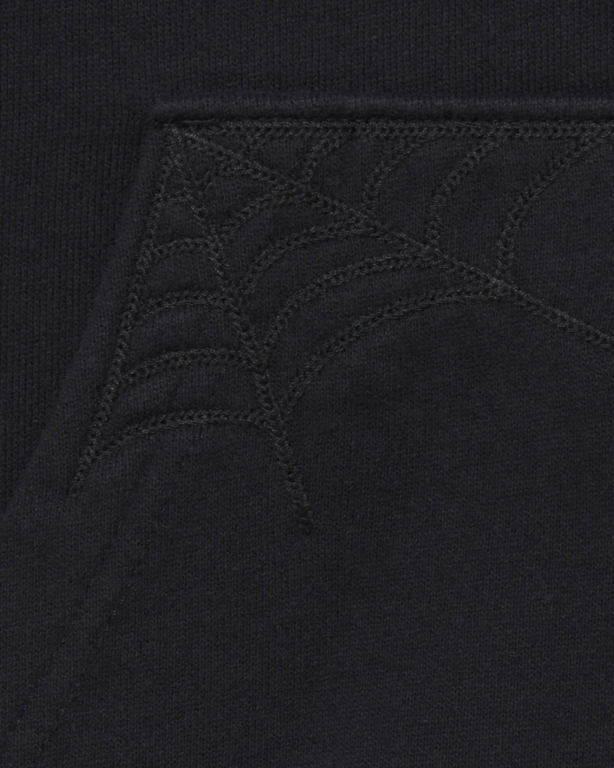 Sp5der Overprint Zip Up Hoodie Onyx