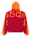 Sp5der Overprint Zip Up Hoodie Tangerine Orange