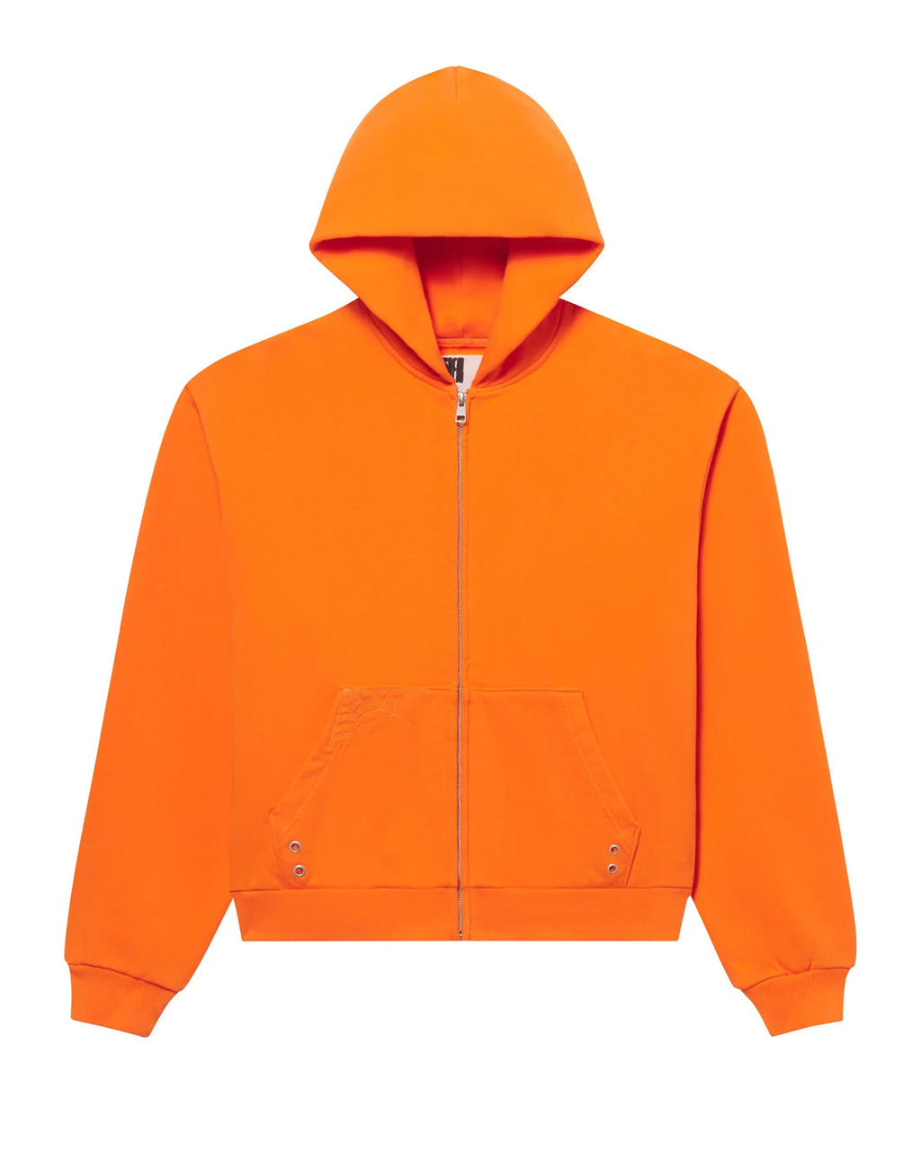 Sp5der Overprint Zip Up Hoodie Tangerine Orange
