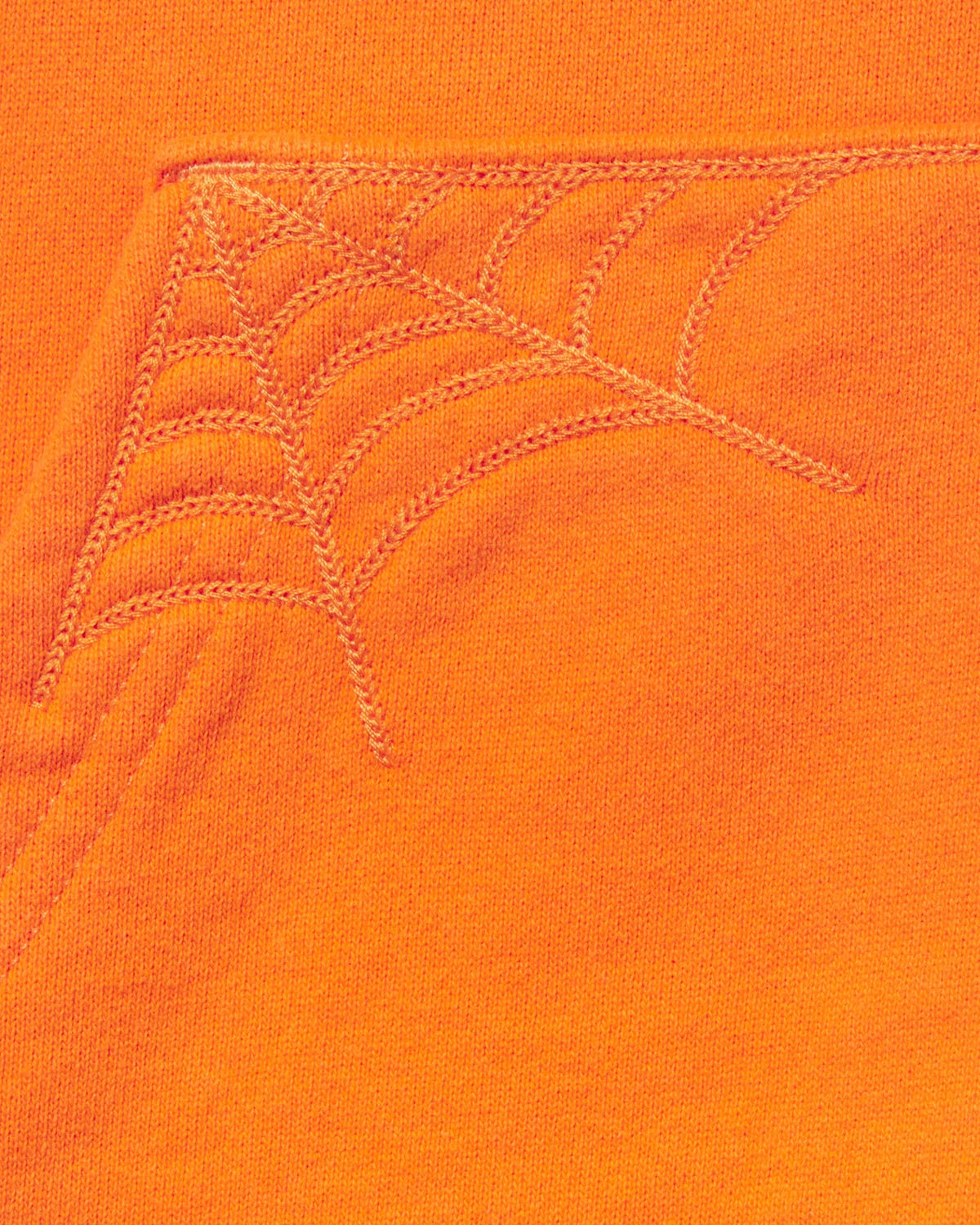 Sp5der Overprint Zip Up Hoodie Tangerine Orange
