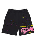 Sp5der P*nk V2 Sweatshorts Black