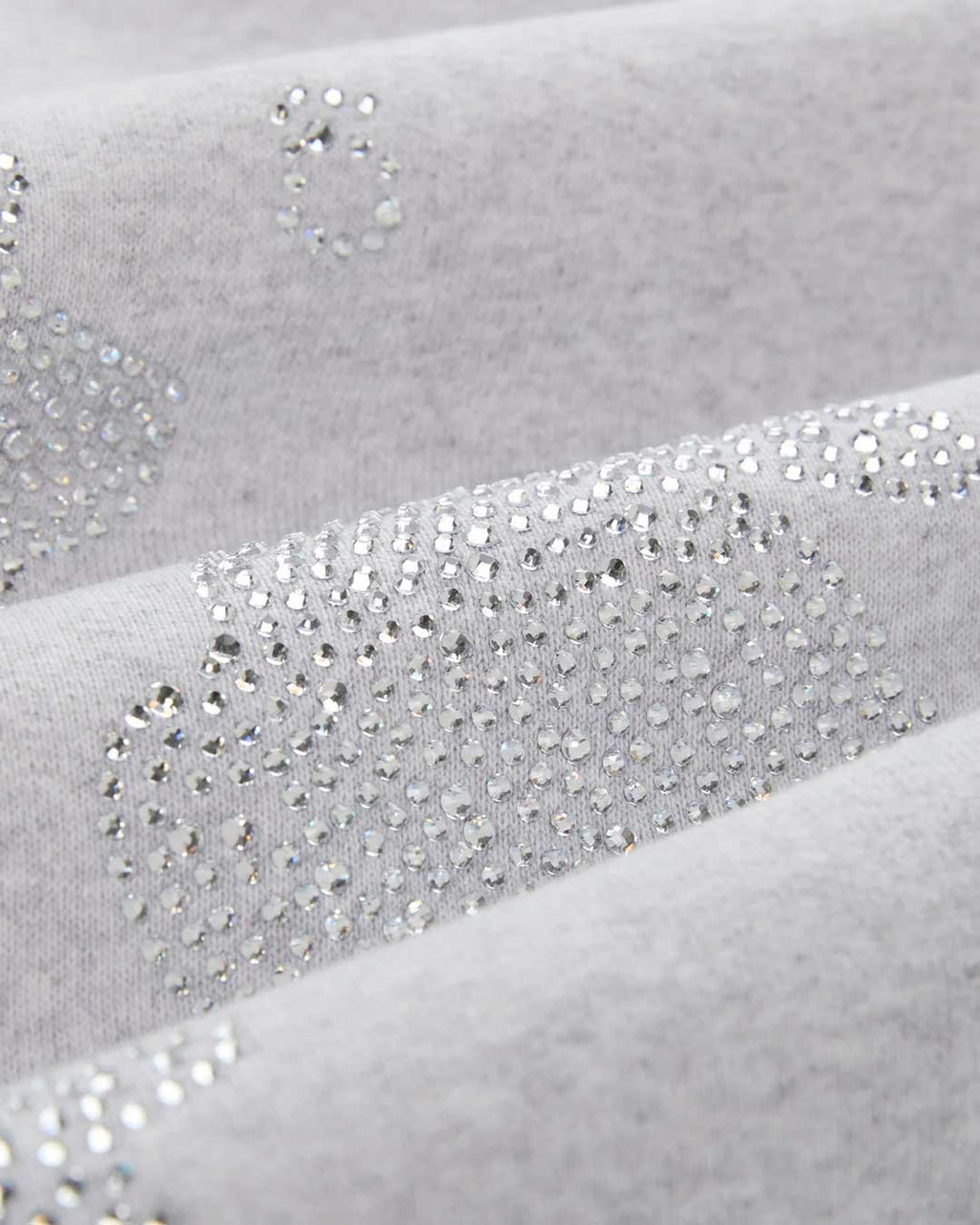 Sp5der Rhinestone Beluga V2 Wide Leg Sweatpants Heather Grey