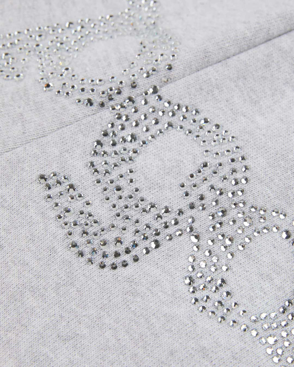 Sp5der Rhinestone Beluga V2 Wide Leg Sweatpants Heather Grey