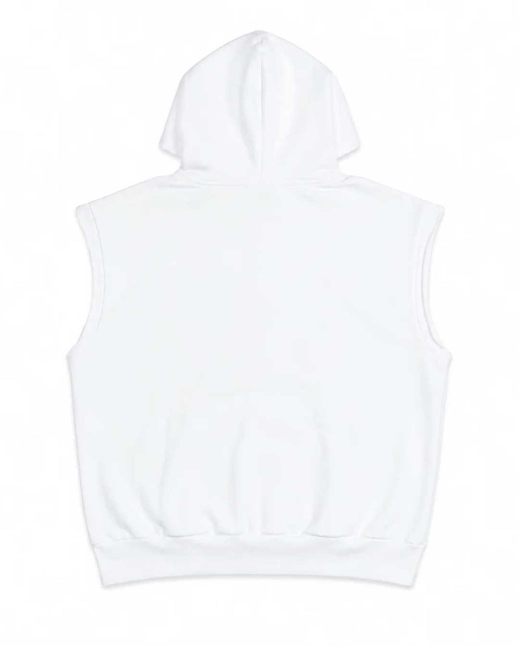 Sp5der Rhinestone OG Web Sleeveless Hoodie White