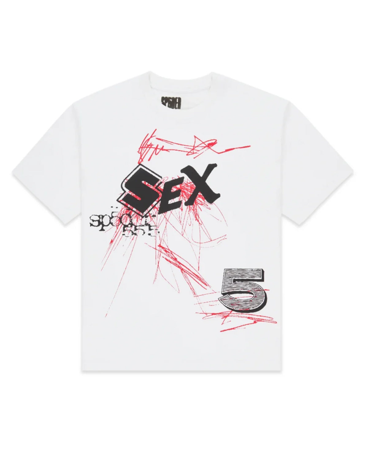 Sp5der Scribble Tee White