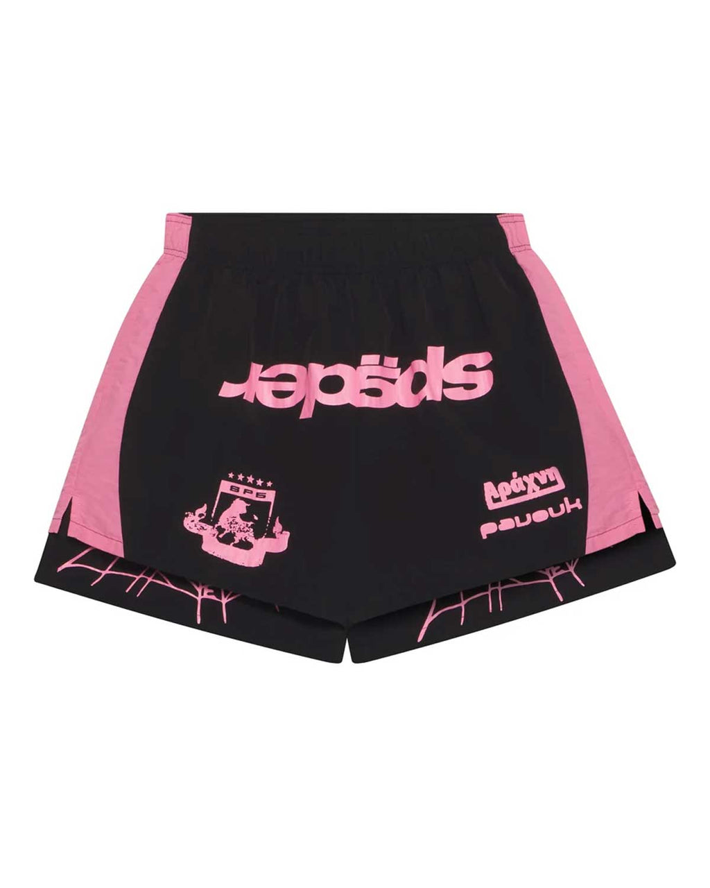 Sp5der Soccer Double Layer Shorts Black