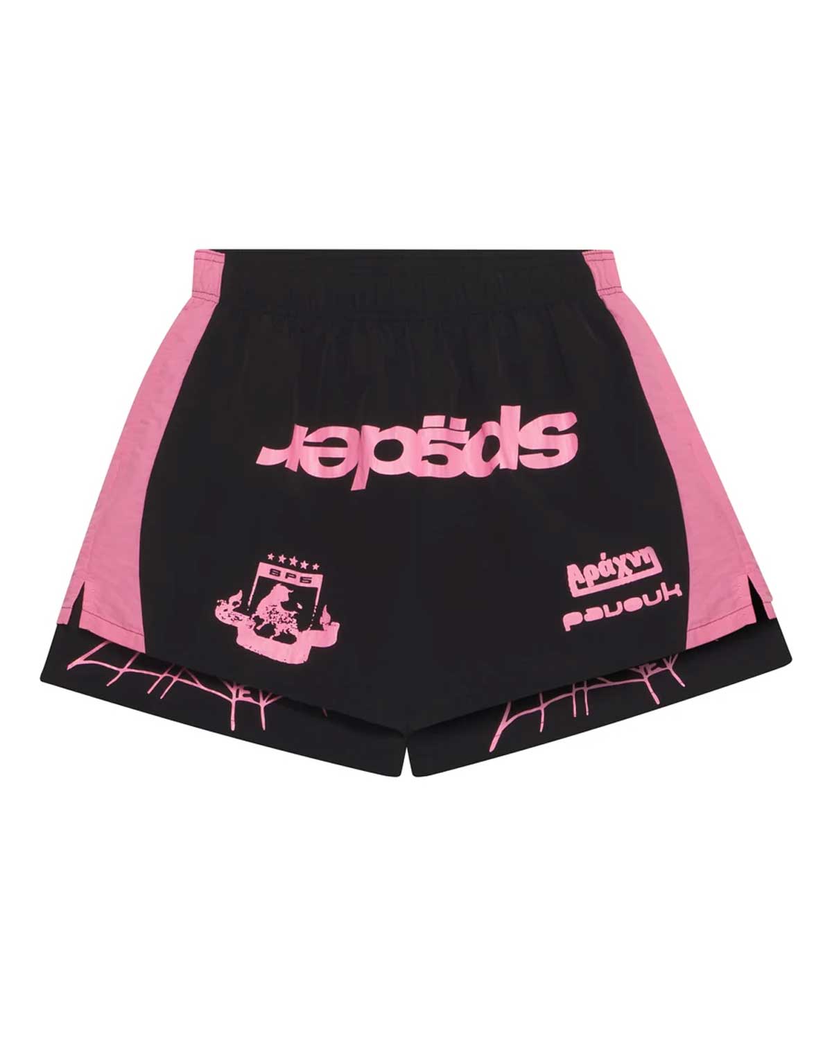 Sp5der Soccer Double Layer Shorts Black