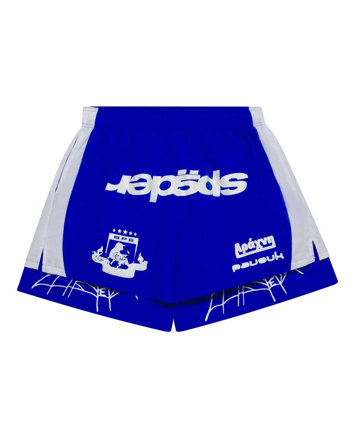 Sp5der Soccer Double Layer Shorts Blue