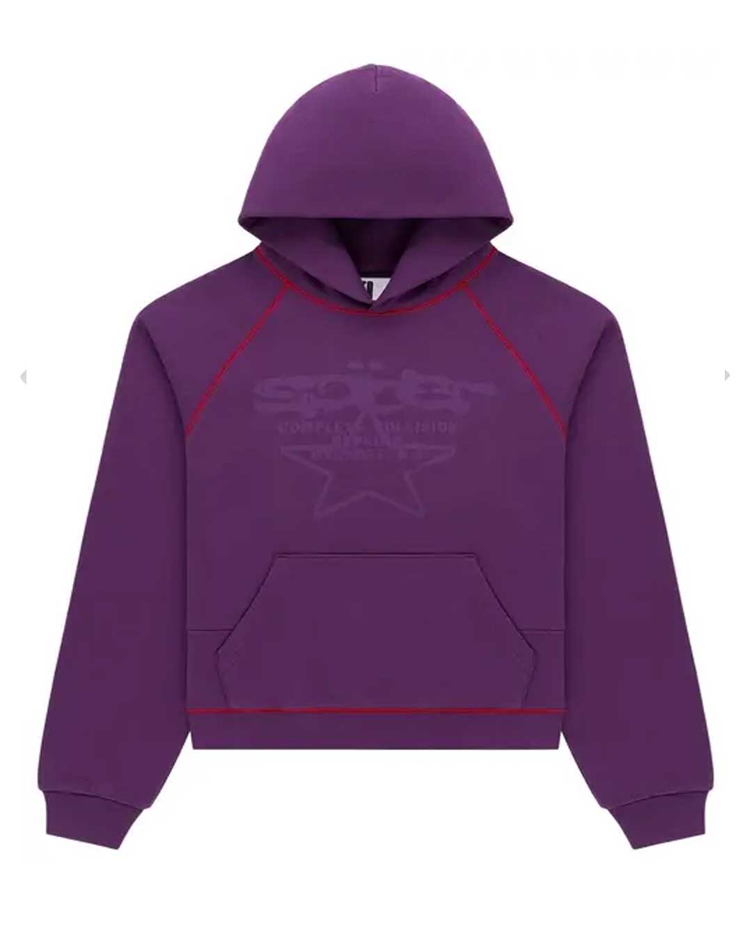 Sp5der Splat Collision Hoodie Purple