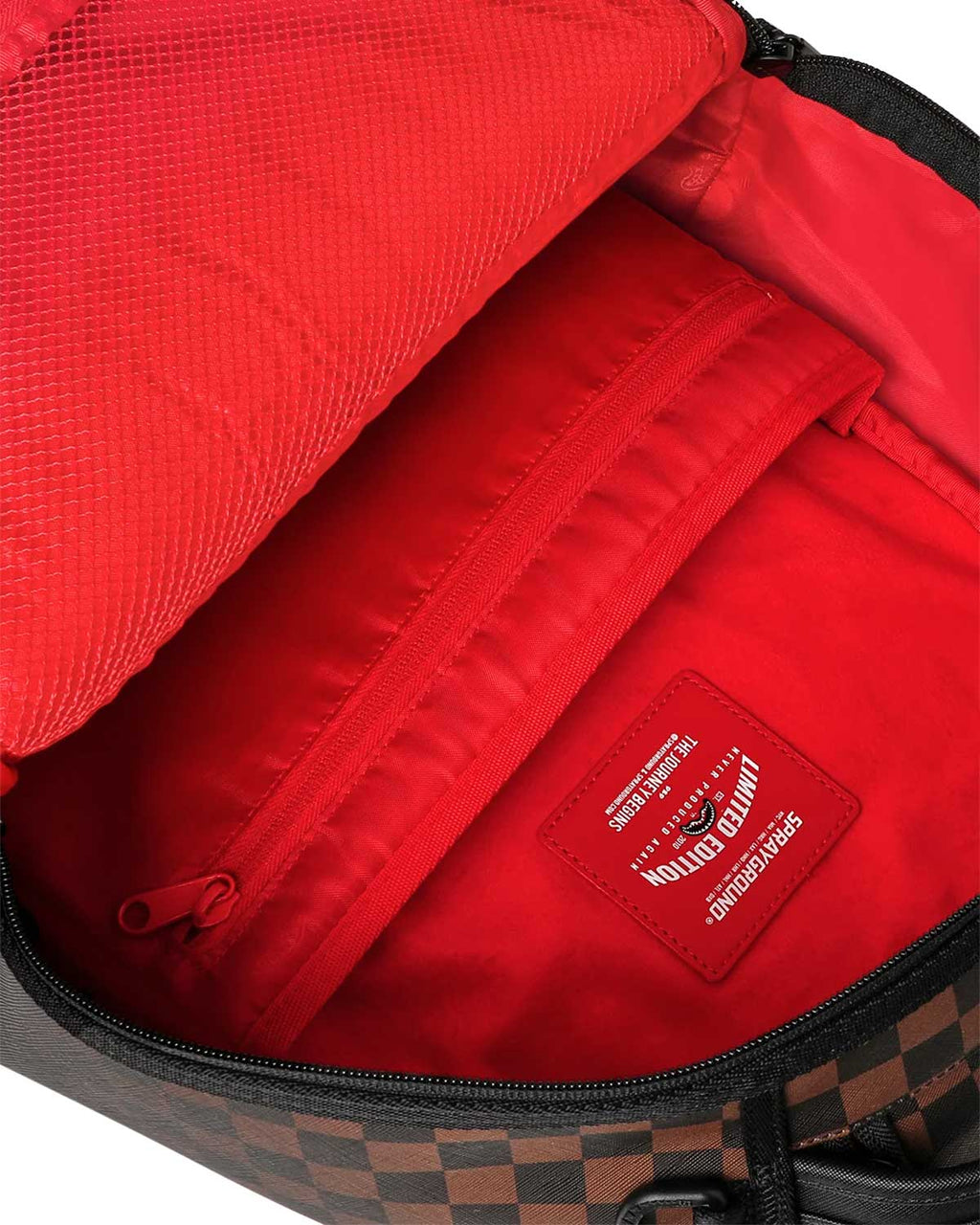 Sprayground Brown Check Ghost Drip Backpack