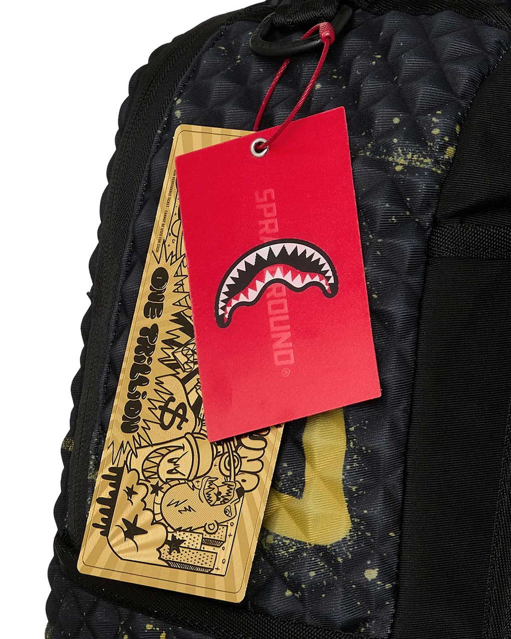 Sprayground Pyramid Stencil Shark Backpack Black
