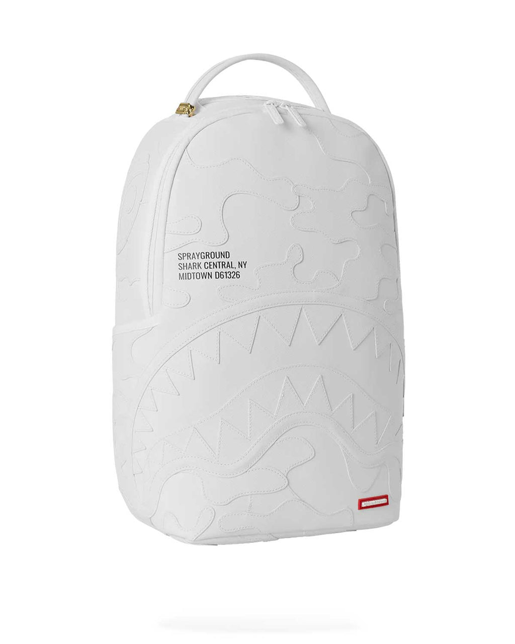 Sprayground Shark Central Camo Cut Shark White Backpack