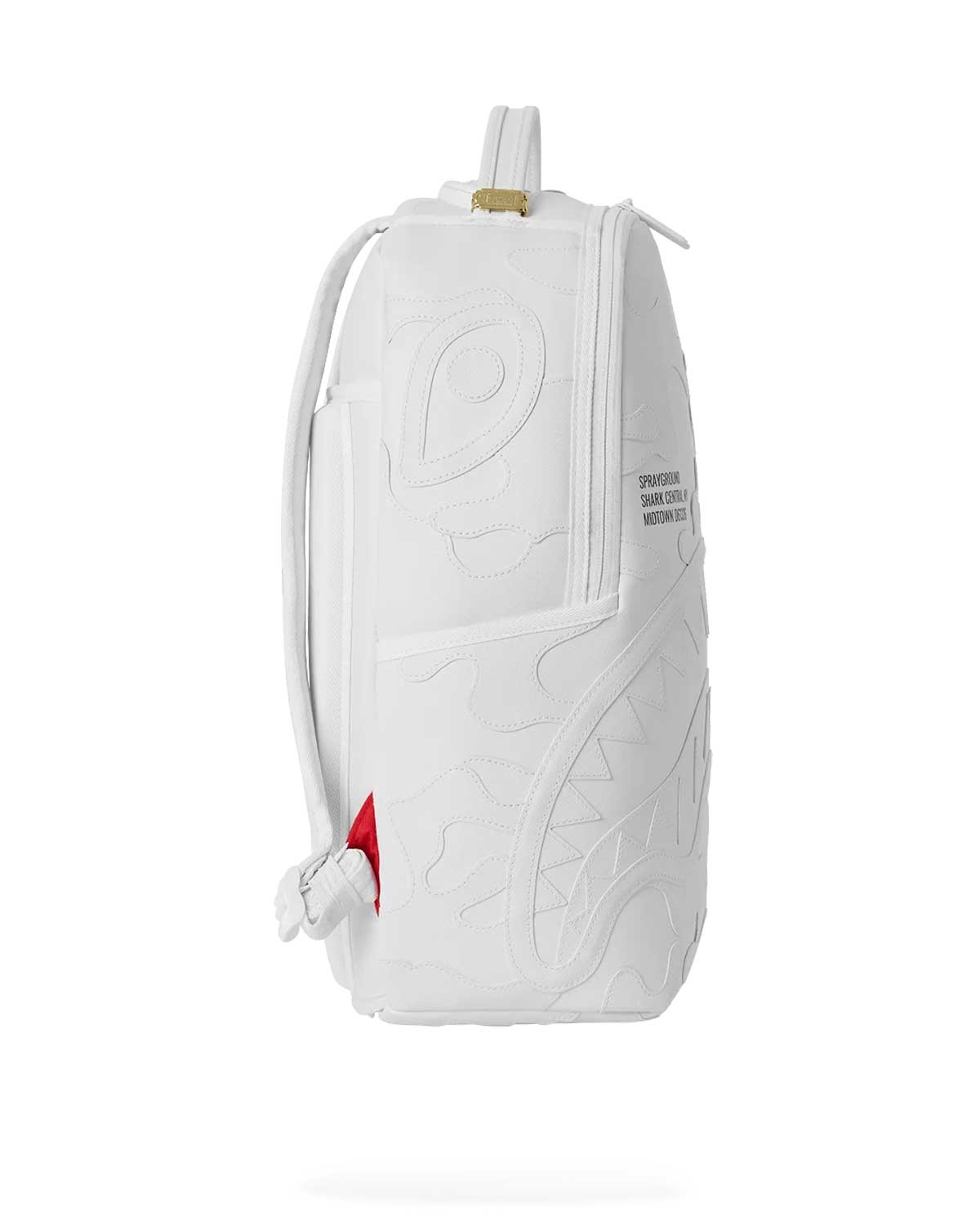 Sprayground Shark Central Camo Cut Shark White Backpack