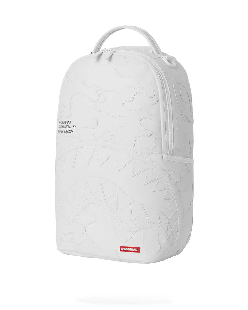 Sprayground Shark Central Camo Cut Shark White Backpack