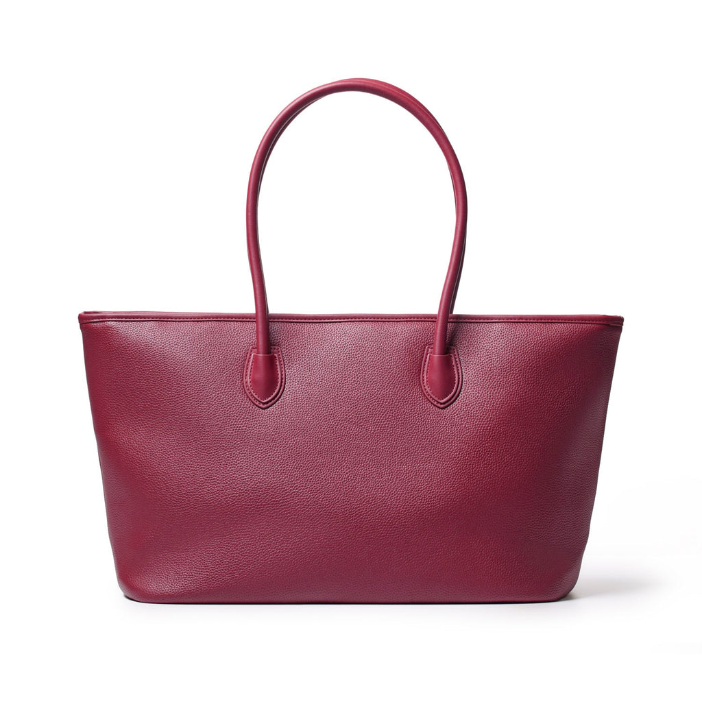 PEBBLE TOTE BAG - BURGUNDY