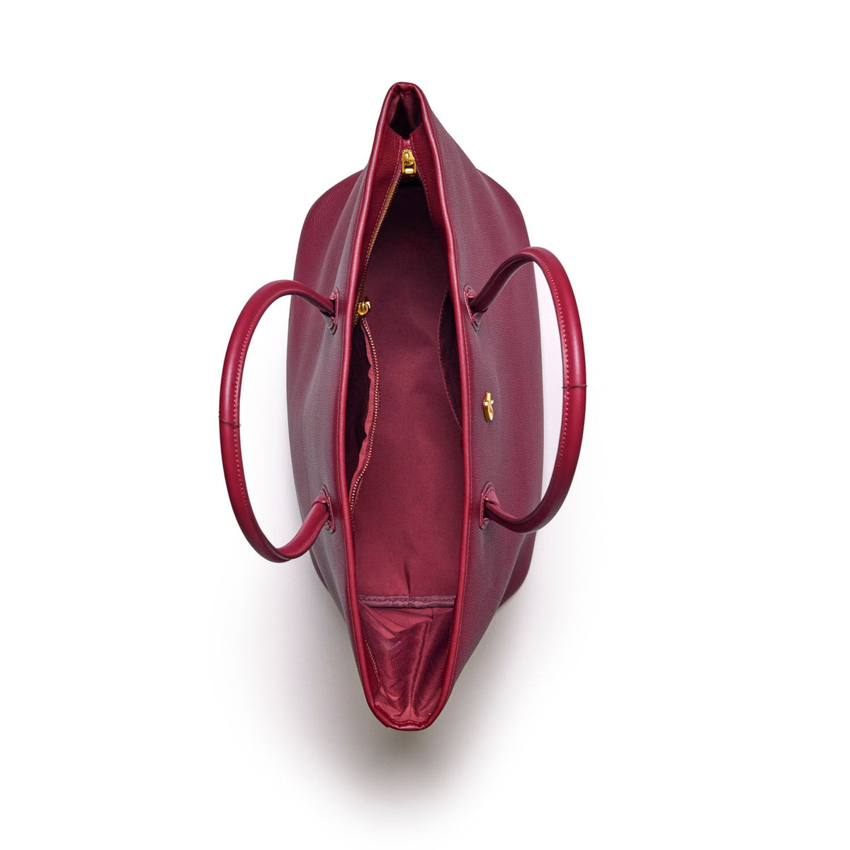 PEBBLE TOTE BAG - BURGUNDY
