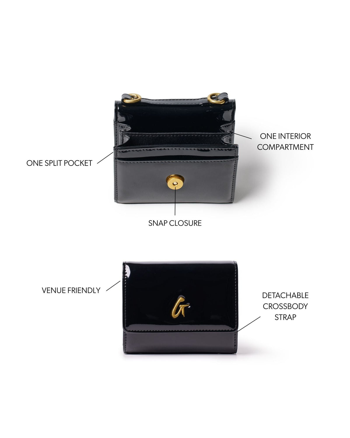 STANDARD GOLD COMPACT WOC - MIRROR BLACK