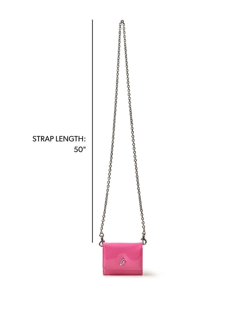 STANDARD SILVER COMPACT WOC - MIRROR HOT PINK