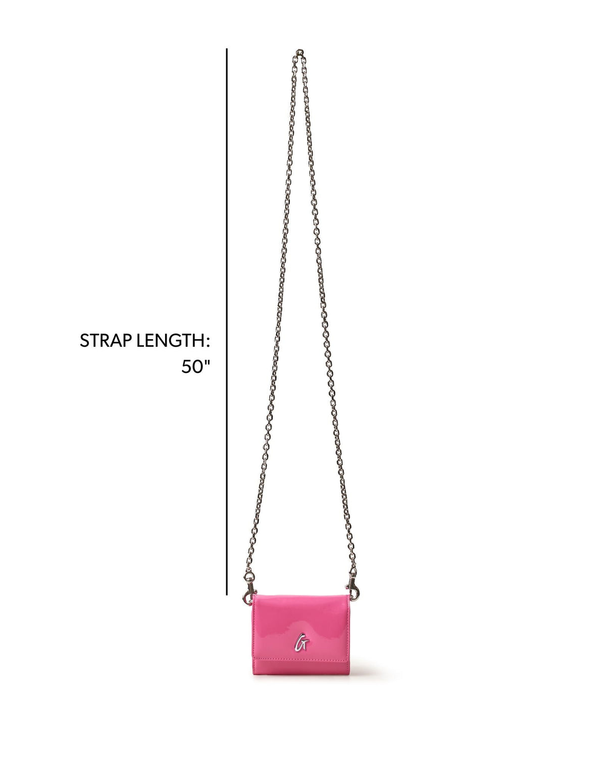 STANDARD SILVER COMPACT WOC - MIRROR HOT PINK