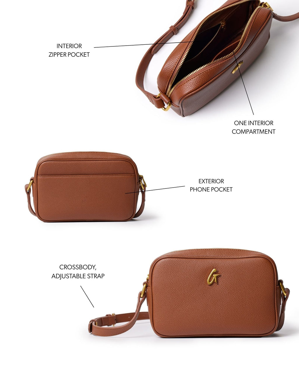 STANDARD PEBBLE CAMERA BAG - BROWN