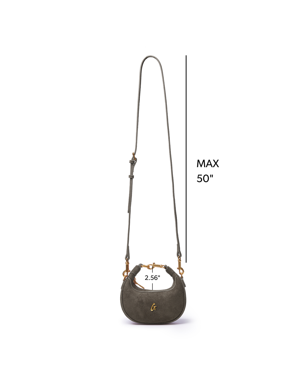 NANO SUEDE HOBO BAG - OLIVE GREEN