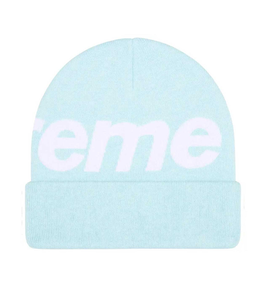 Supreme Big Logo Beanie Light Blue