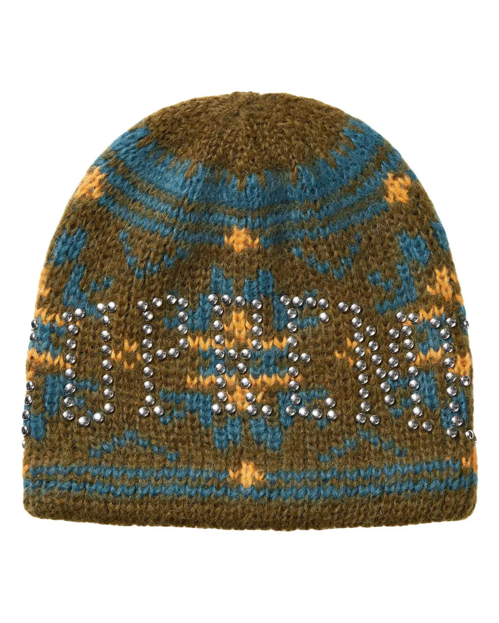 Supreme Far Isle Studded Beanie Olive Green