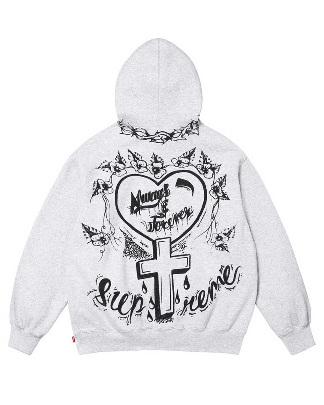 Supreme Forever Hooded Sweatshirt Ash Grey