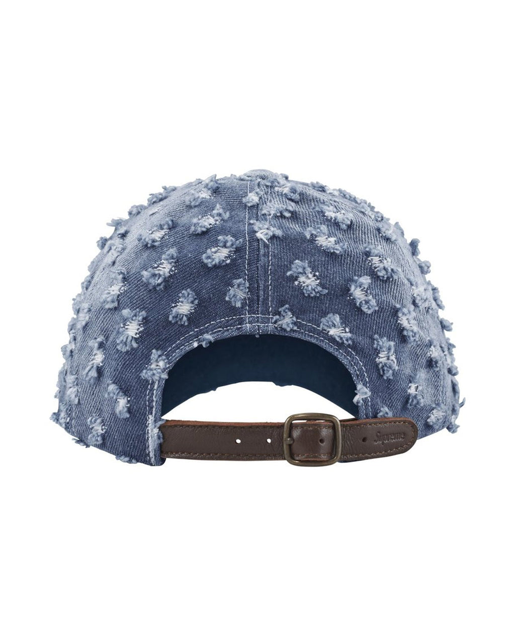 Supreme Hole Punch Rhinestone Denim 6 Panel Hat Blue