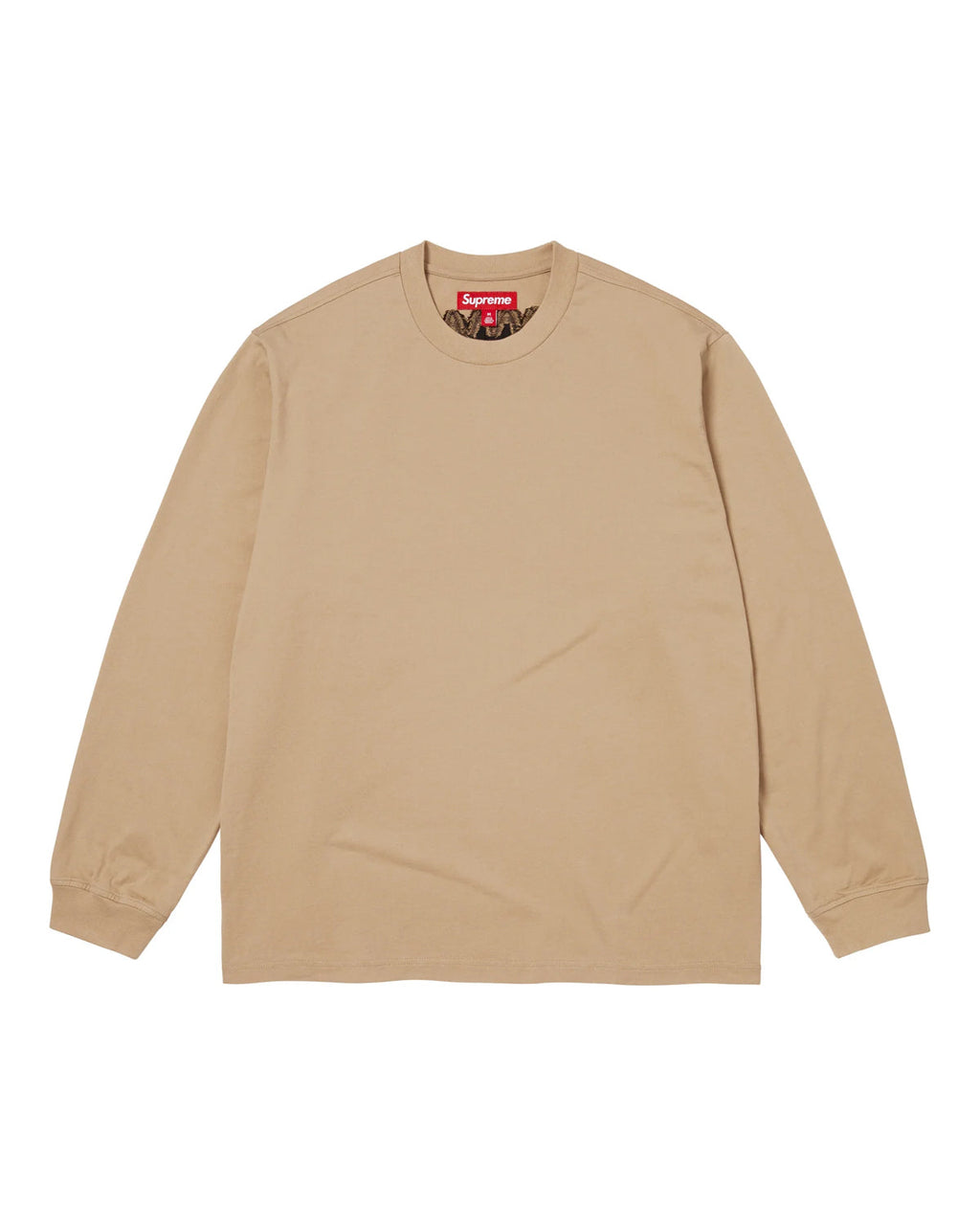 Supreme Intarsia L/S Tee Tan