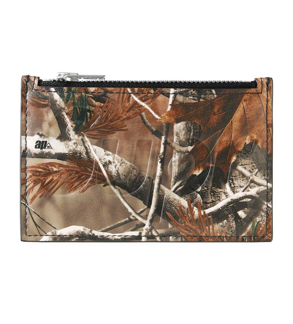 Supreme Leather Zip Card Holder Realtree Camo