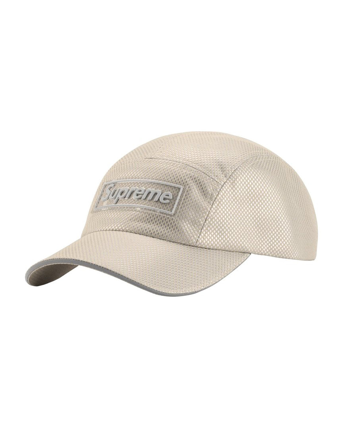 Supreme Metallic Mesh Camp Cap Off White
