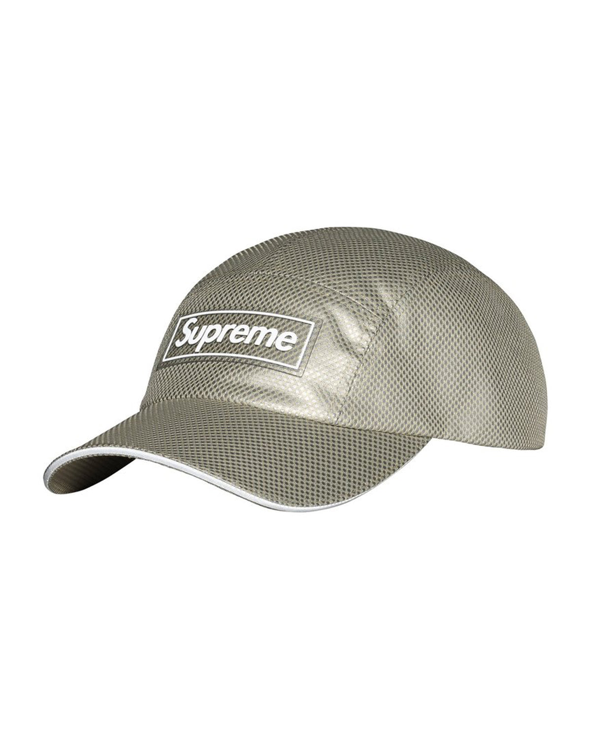 Supreme Metallic Mesh Camp Cap Off White