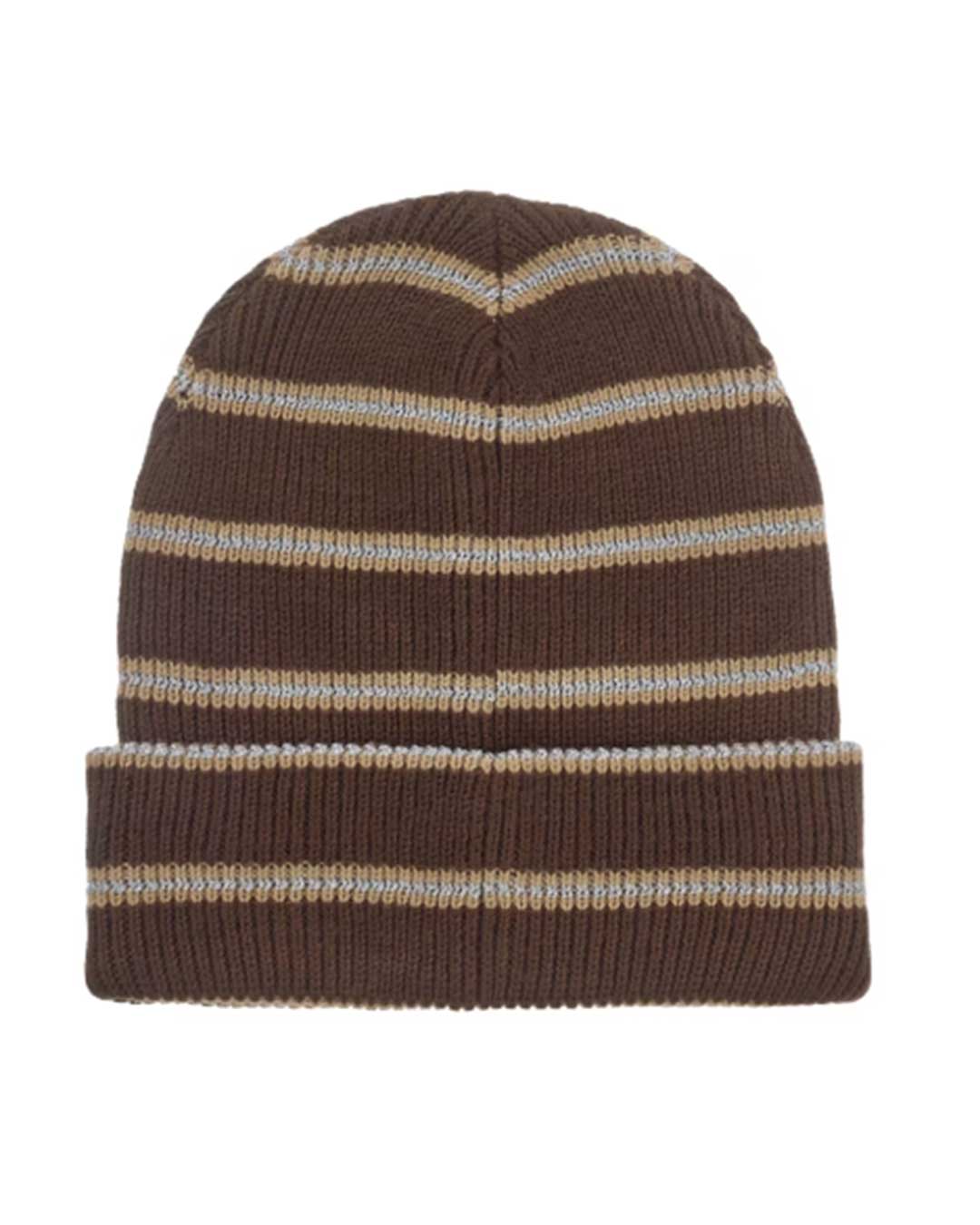 Supreme Metallic Stripe Beanie Brown