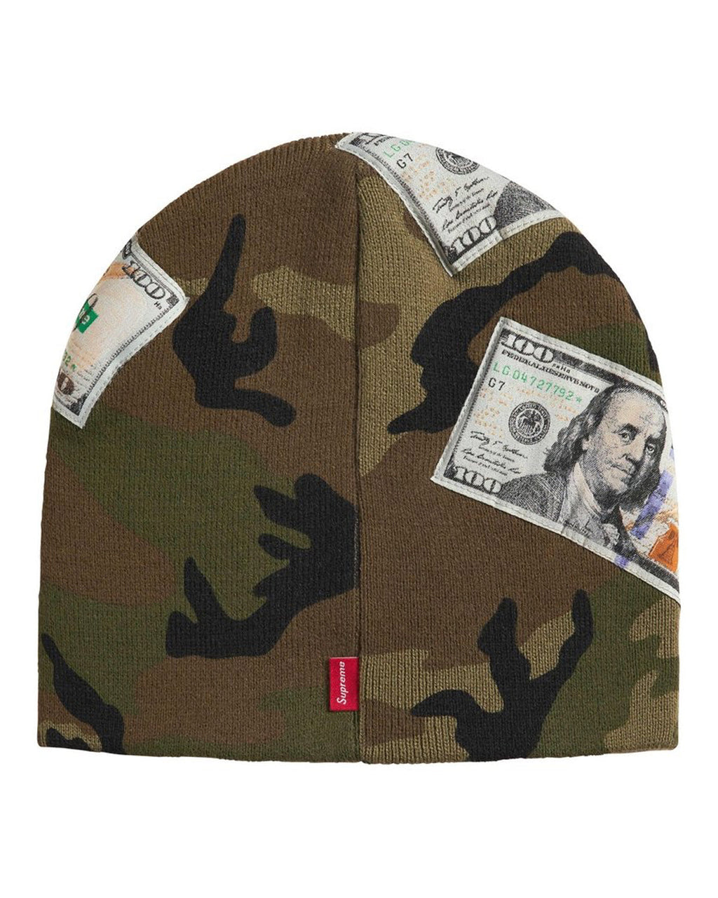 Supreme Money Beanie Woodland Camo