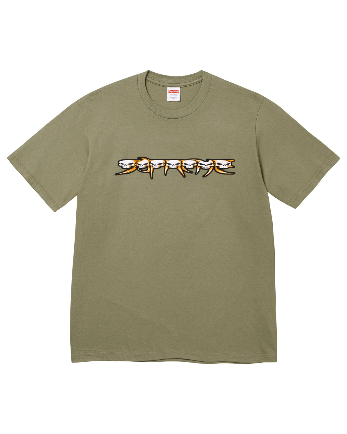 Supreme Skulls Spellout Tee Light Olive