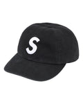 Supreme Washed Canvas S Logo 6 Panel Hat Black