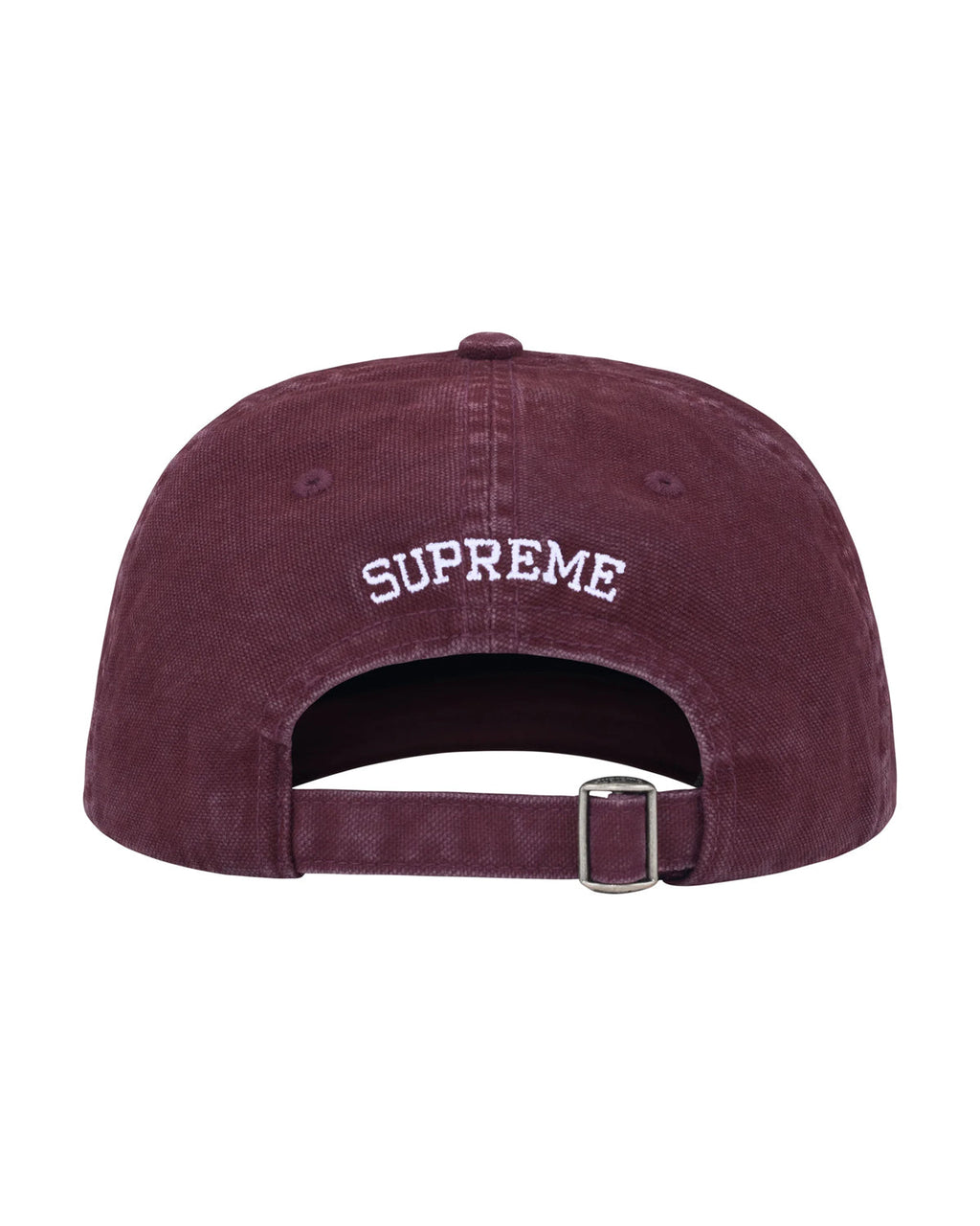 Supreme Washed Canvas S Logo 6 Panel Hat Plum