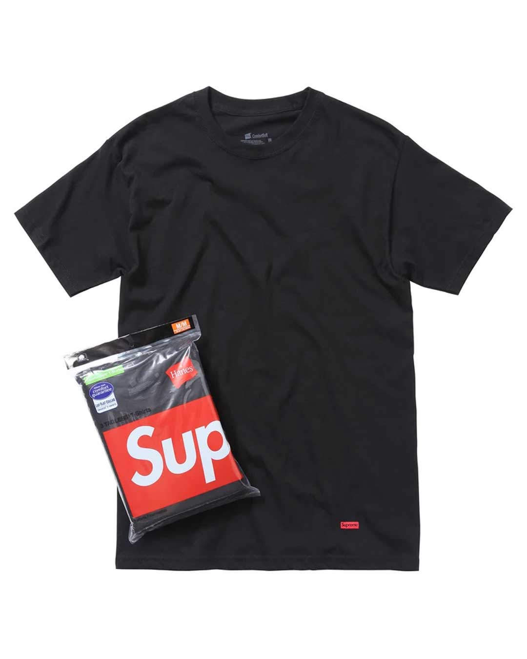Supreme x Hanes Tagless Tee Black (3 Pack)